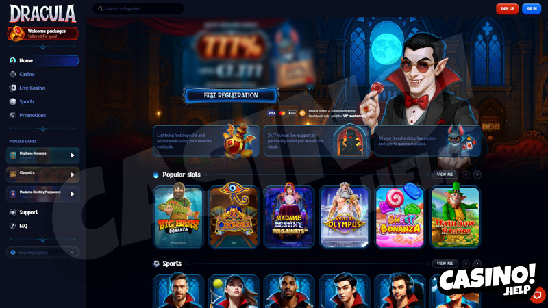 dracula lobby screenshot