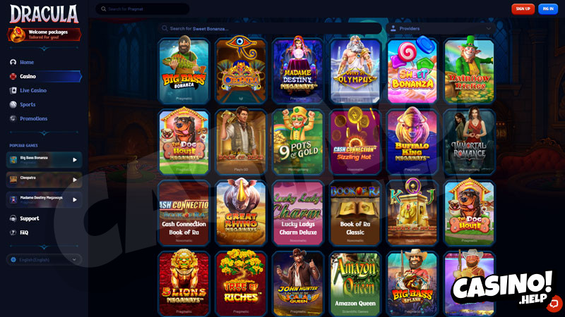 dracula slots screenshot