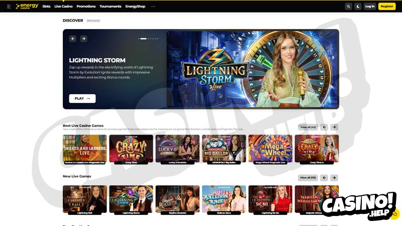 energycasino live screenshot