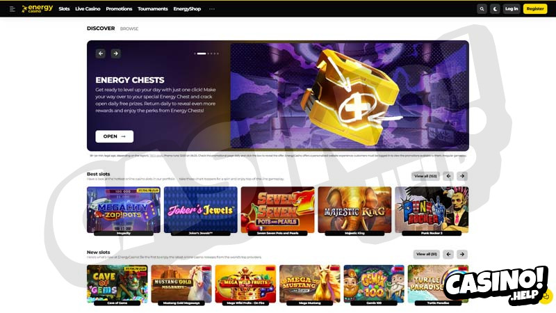 energycasino lobby screenshot