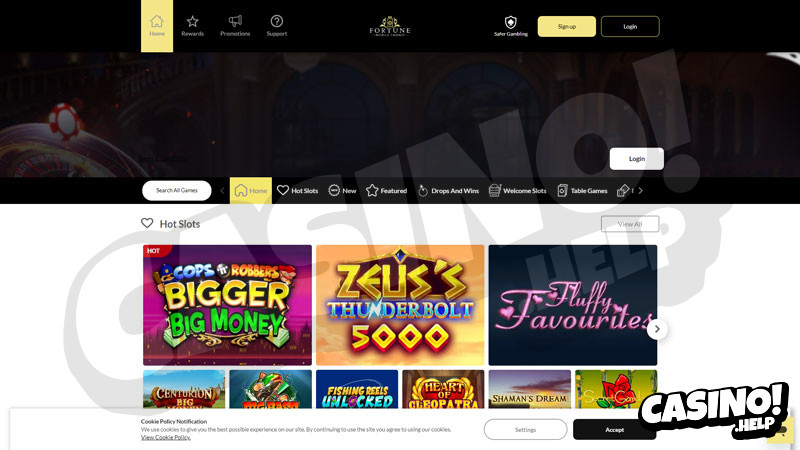 fortune-mobile-casino lobby screenshot