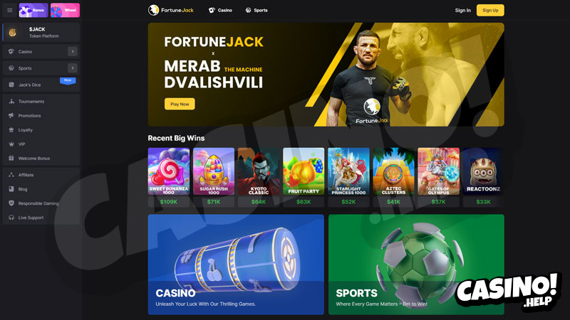 Thumbnail fortunejack lobby