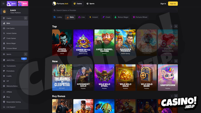 Thumbnail fortunejack slots