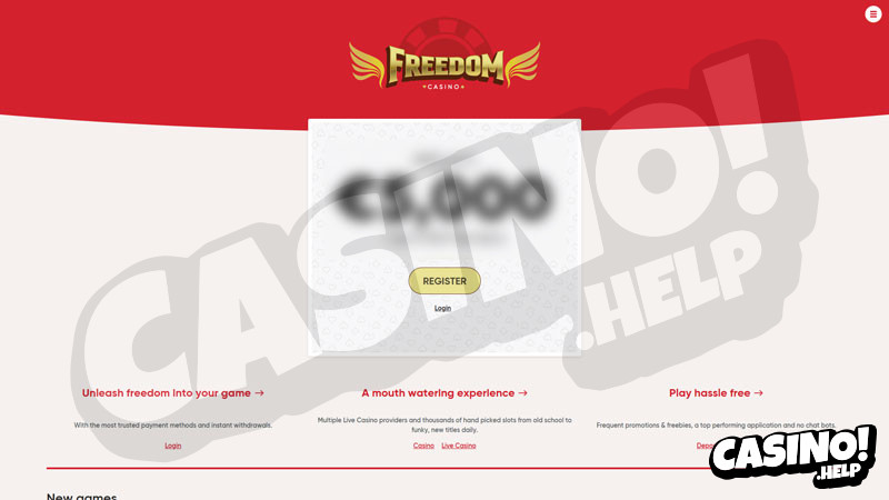 freedom-casino lobby screenshot