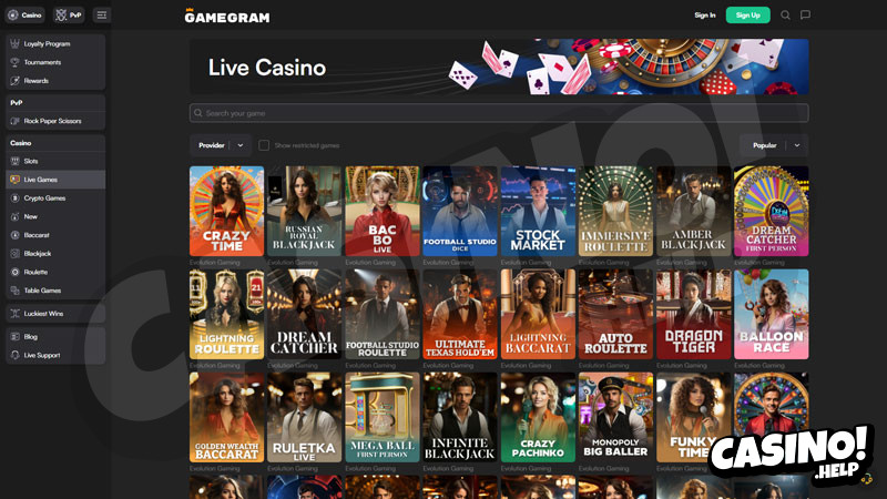 gamegram live screenshot