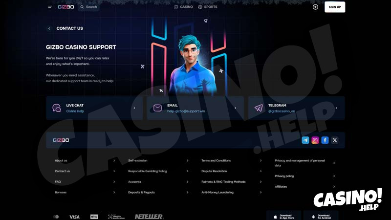 Thumbnail gizbo support