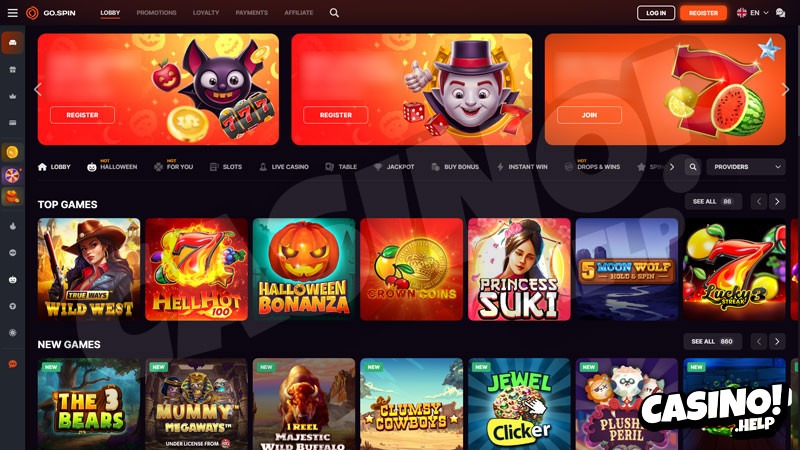 gospin lobby screenshot