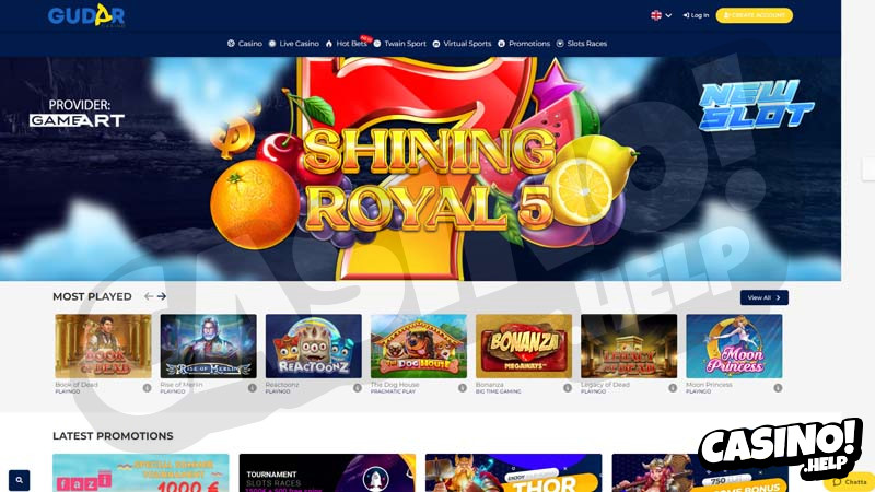 gudar-casino lobby screenshot