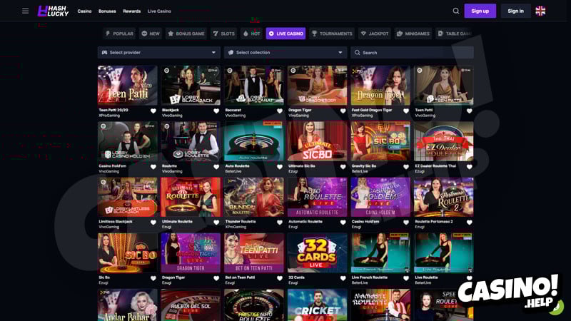 hashlucky live screenshot