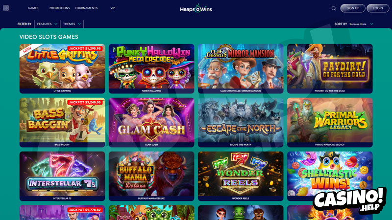 heaps-o-wins slots screenshot