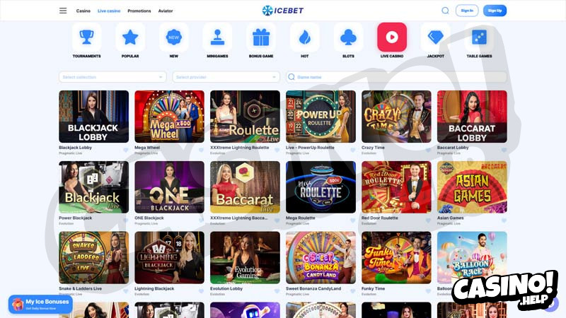 icebet live screenshot