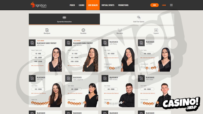 ignition-casino live screenshot