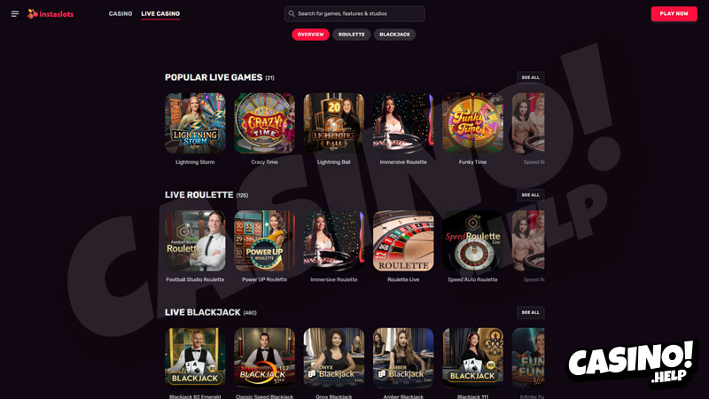 instaslots live screenshot