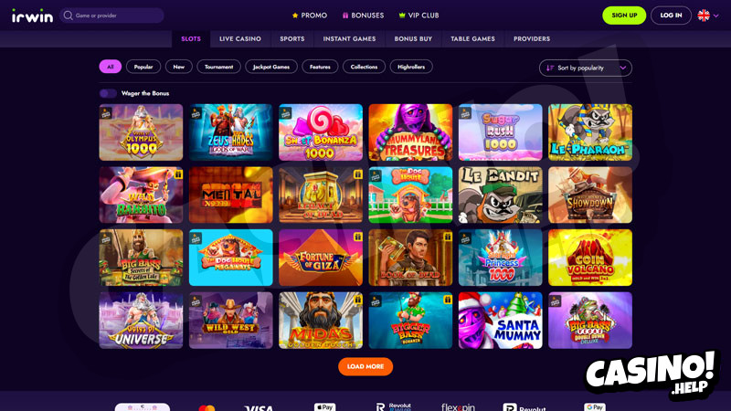 irwin slots screenshot