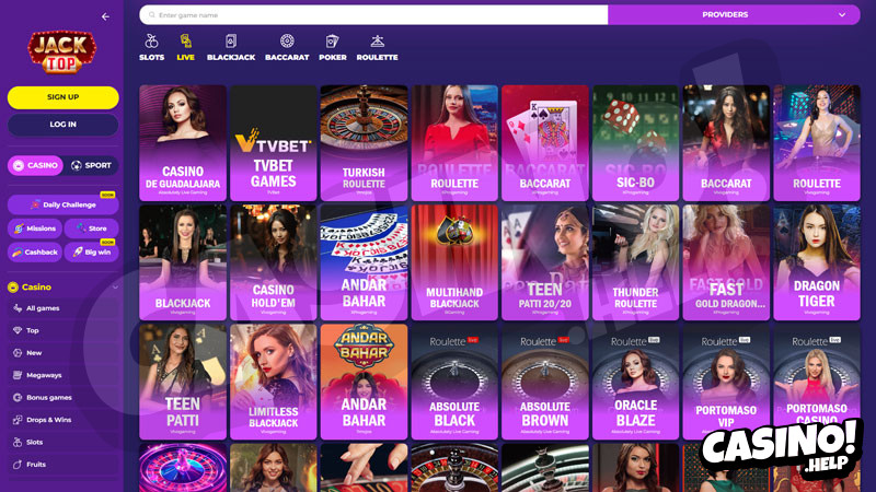 jacktop live screenshot