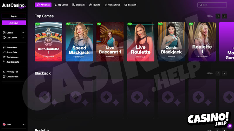 Thumbnail justcasino-io live
