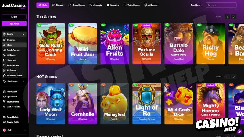 Thumbnail justcasino-io slots