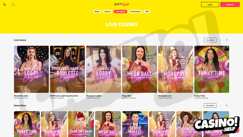 justspin live screenshot