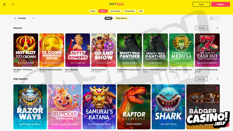 justspin slots screenshot