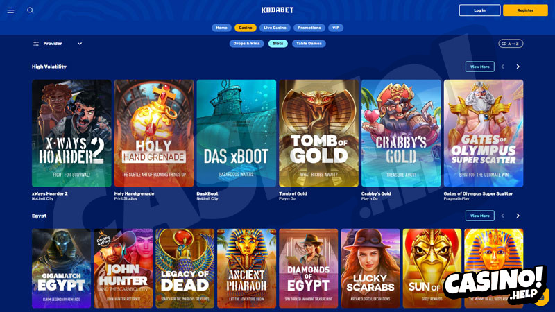 kodabet slots screenshot