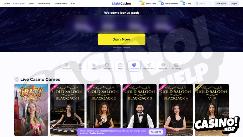 lightcasino live screenshot
