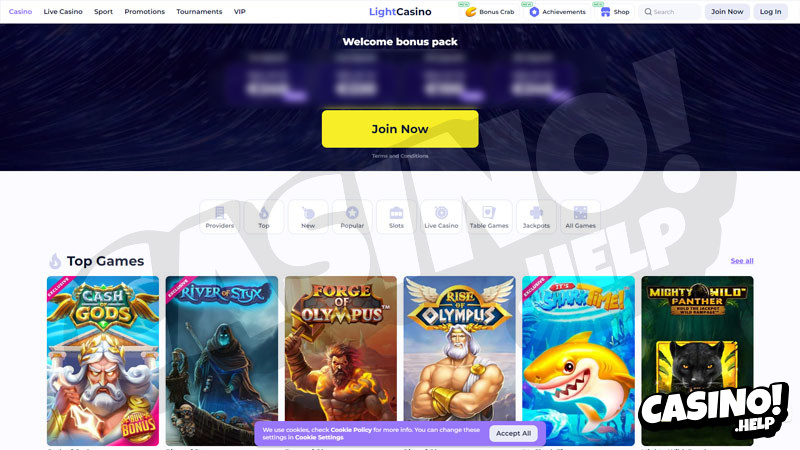 lightcasino slots screenshot
