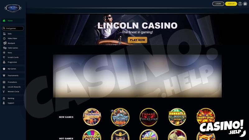 lincoln-casino lobby screenshot