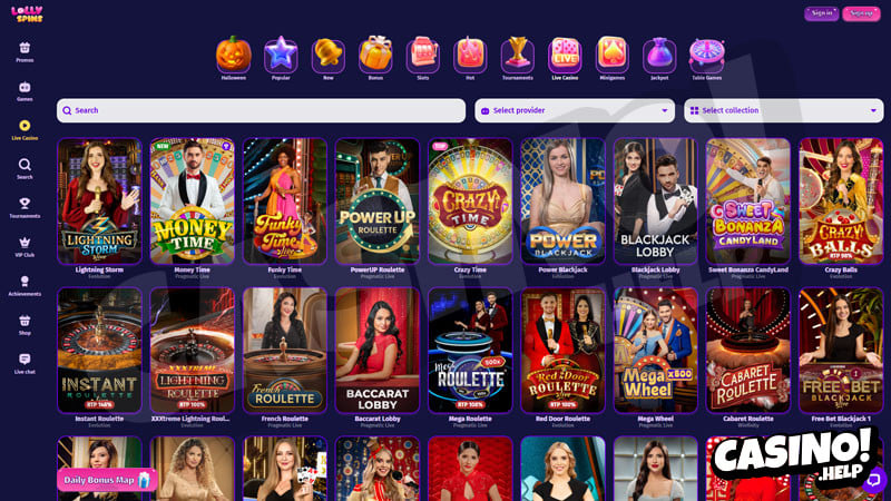 lolly-spins live screenshot