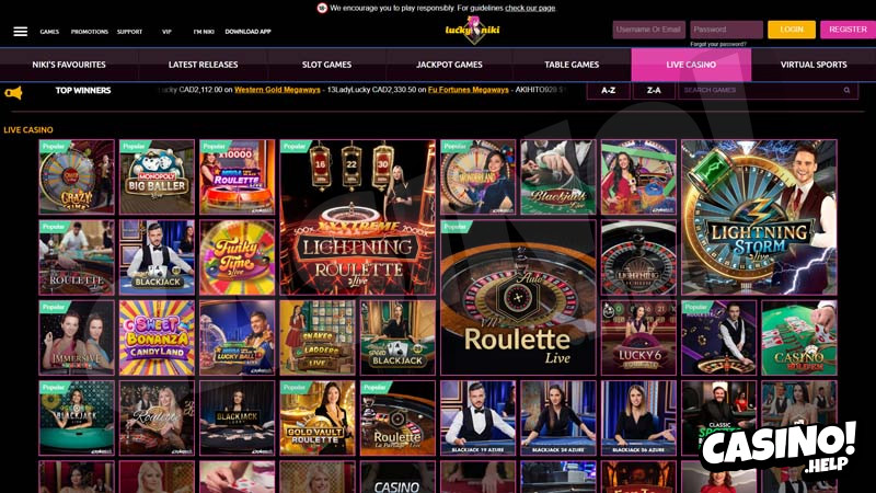lucky-niki-casino live screenshot