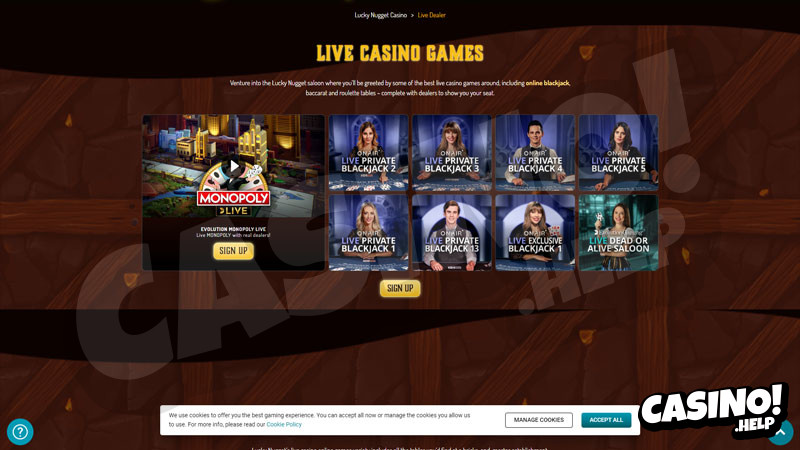 lucky-nugget-casino live screenshot