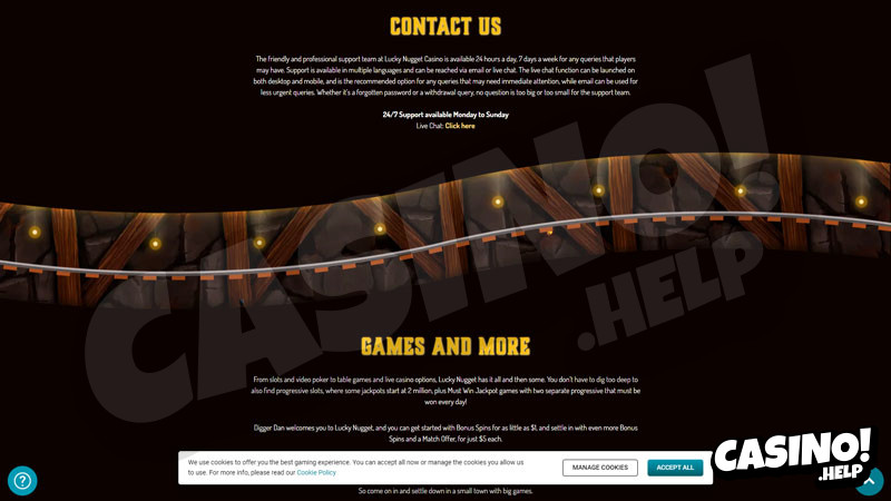 lucky-nugget-casino support screenshot