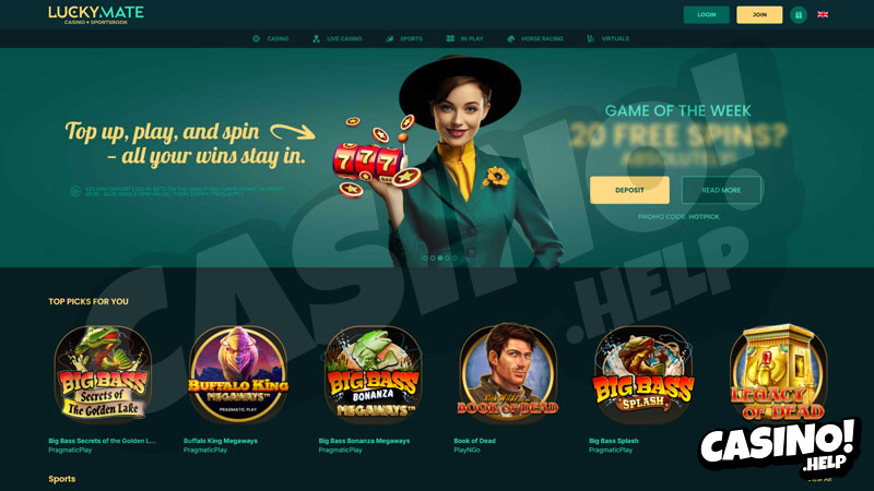 luckymate lobby screenshot