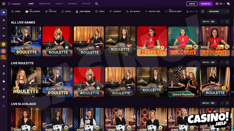 luckyreels live screenshot