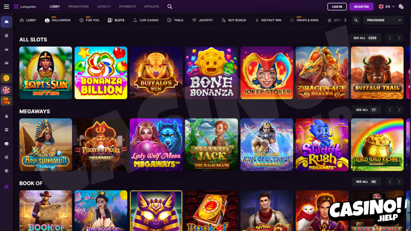 luckyreels slots screenshot