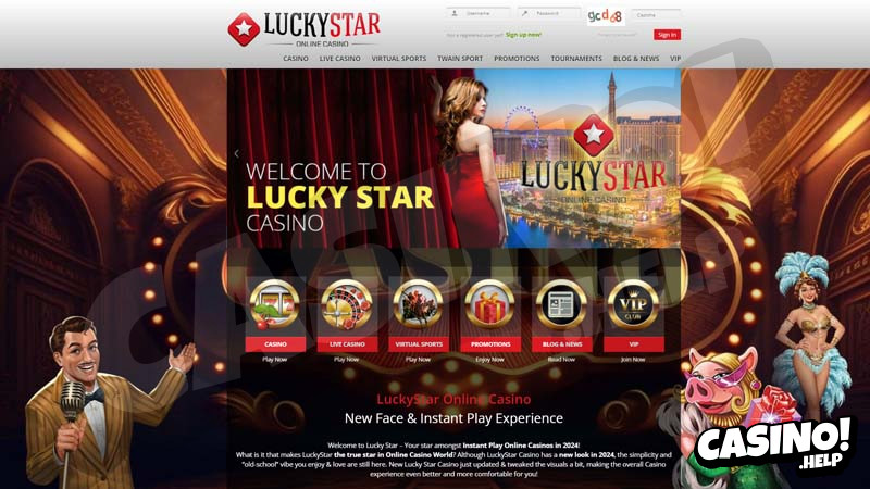 luckystar-casino lobby screenshot