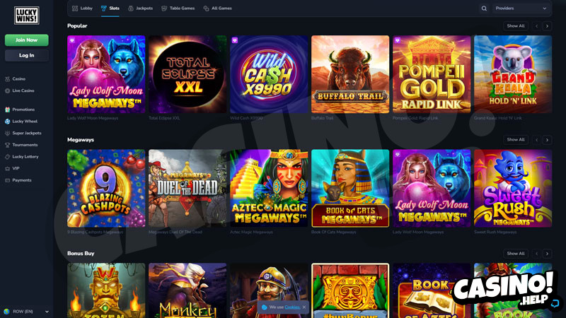 luckywins slots screenshot