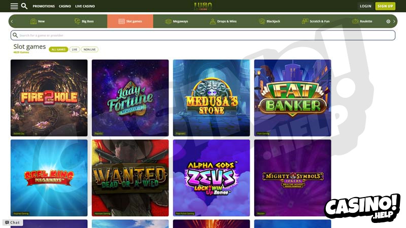 lumo-casino slots screenshot