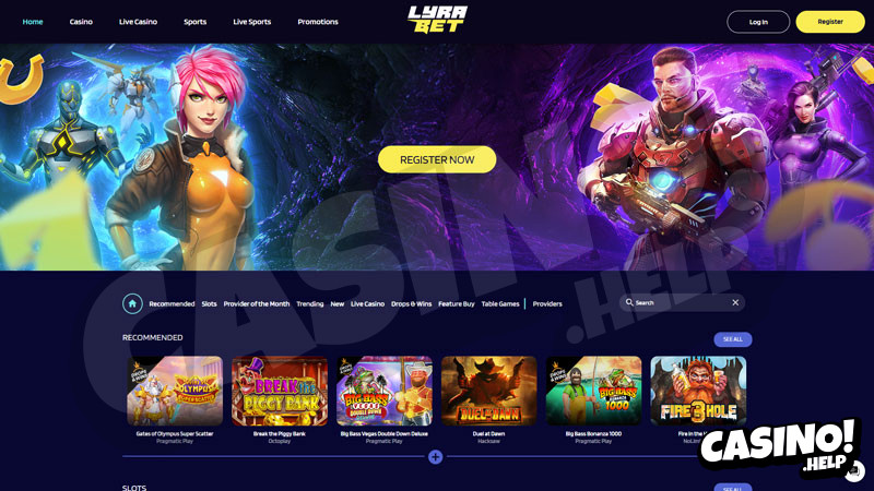 lyrabet lobby screenshot