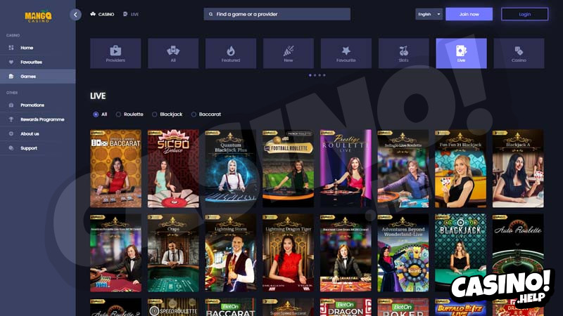 mango-casino live screenshot