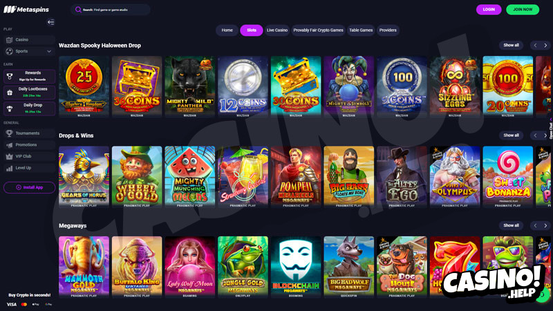 metaspins slots screenshot