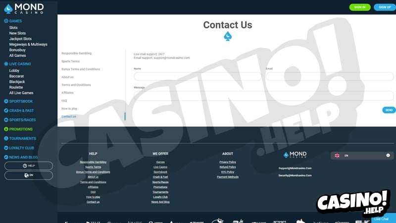 Thumbnail mond-casino support