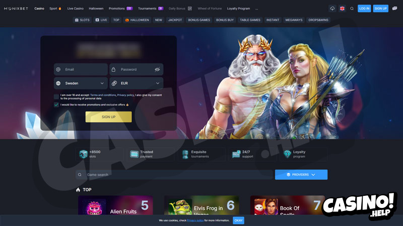 monixbet lobby screenshot