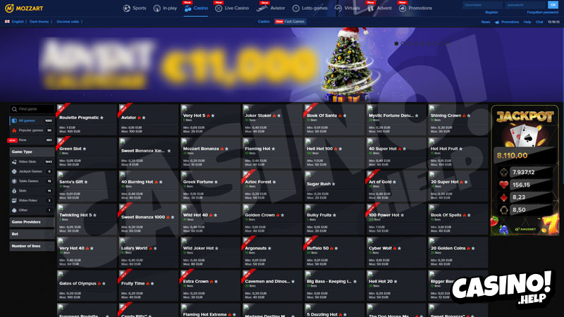 mozzart lobby screenshot