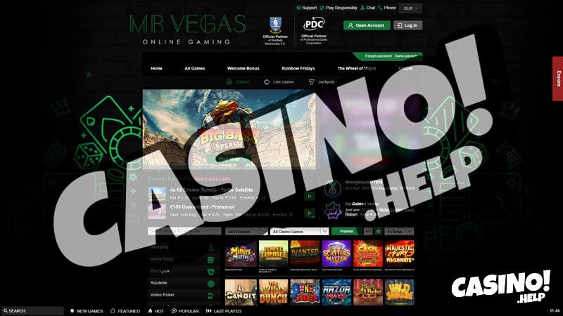 mrvegas lobby screenshot