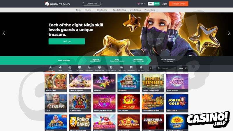 Thumbnail ninja-casino lobby