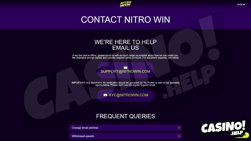 nitro-win support screenshot