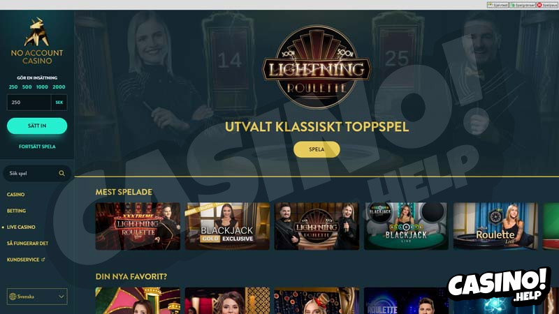 no-account-casino live screenshot
