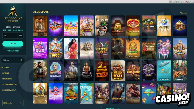 no-account-casino slots screenshot