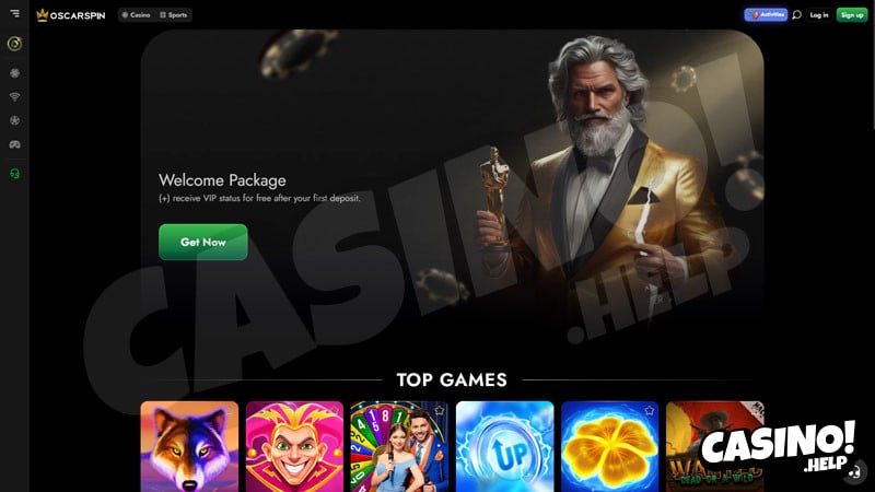 oscarspin lobby screenshot
