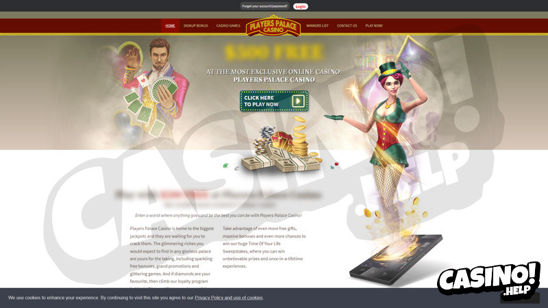 players-palace-casino lobby screenshot